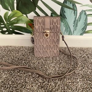 Michael Kors Taupe Cell Phone Crossbody